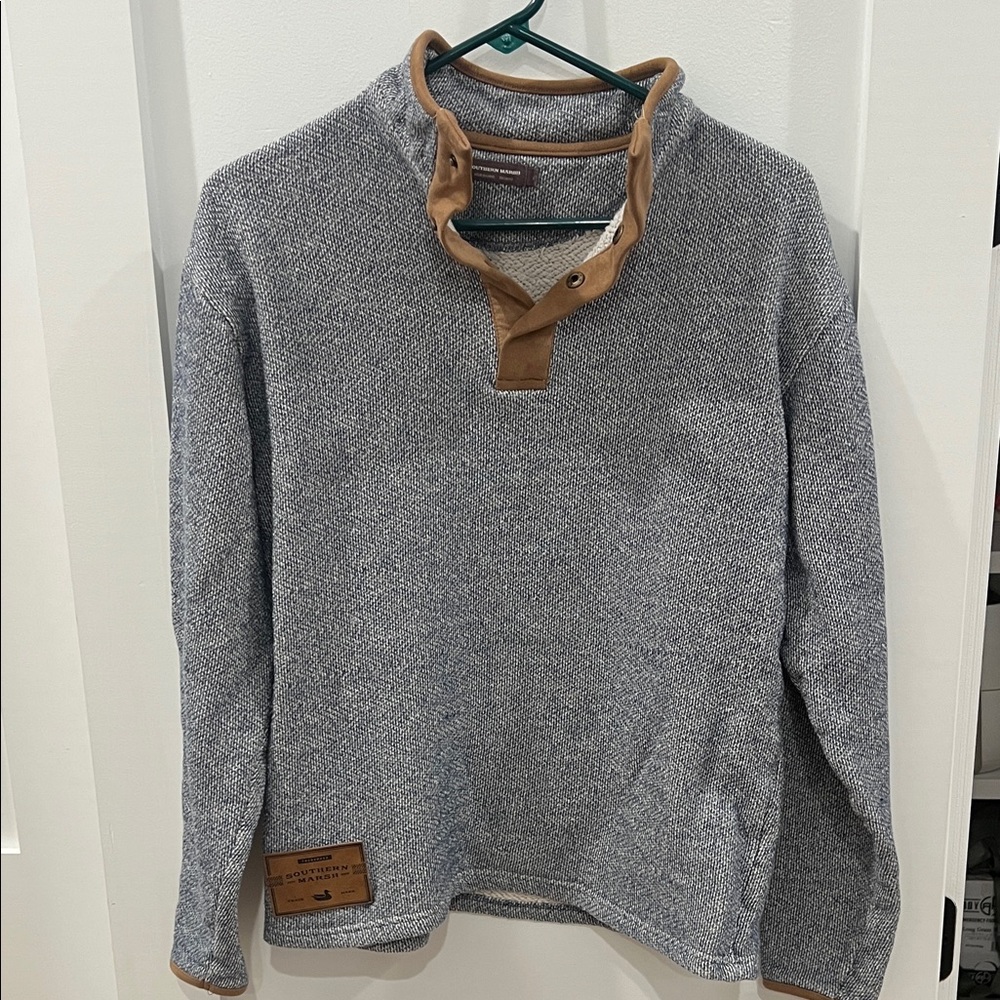 Southern Marsh Blue and Brown Men's Sweater